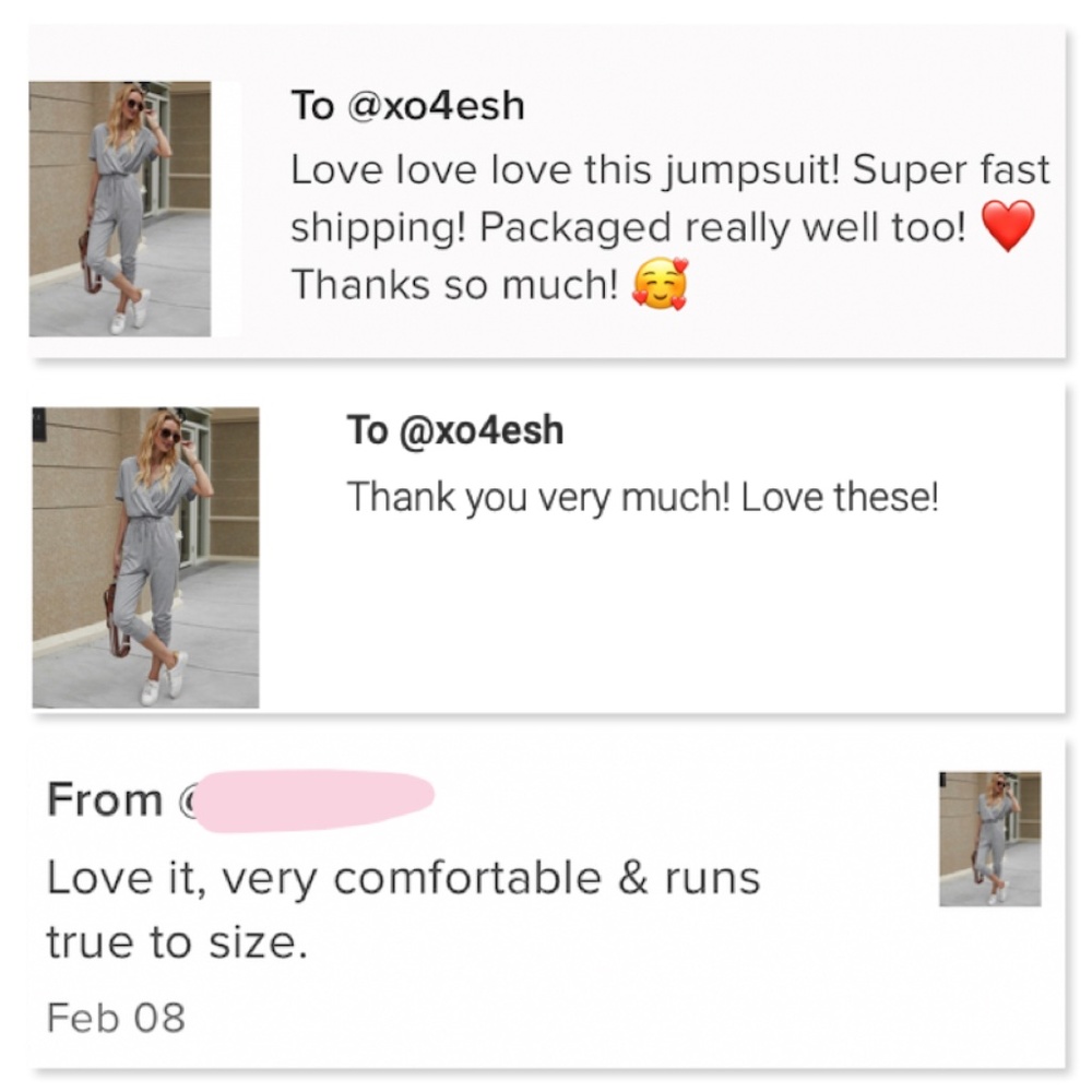 Surplice Top Drawstring Waist Grey Jumpsuit - Picture 8 of 12